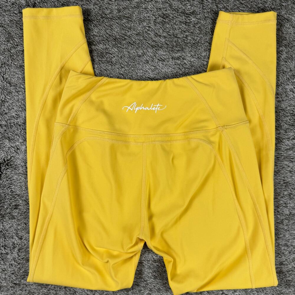 Alphalete Pulse Surge Leggings Women's Medium Yellow